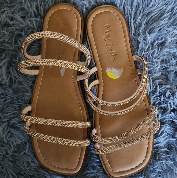 Mariella Rose Gold Strappy Sandals (Size 9) - Picture 1 of 1